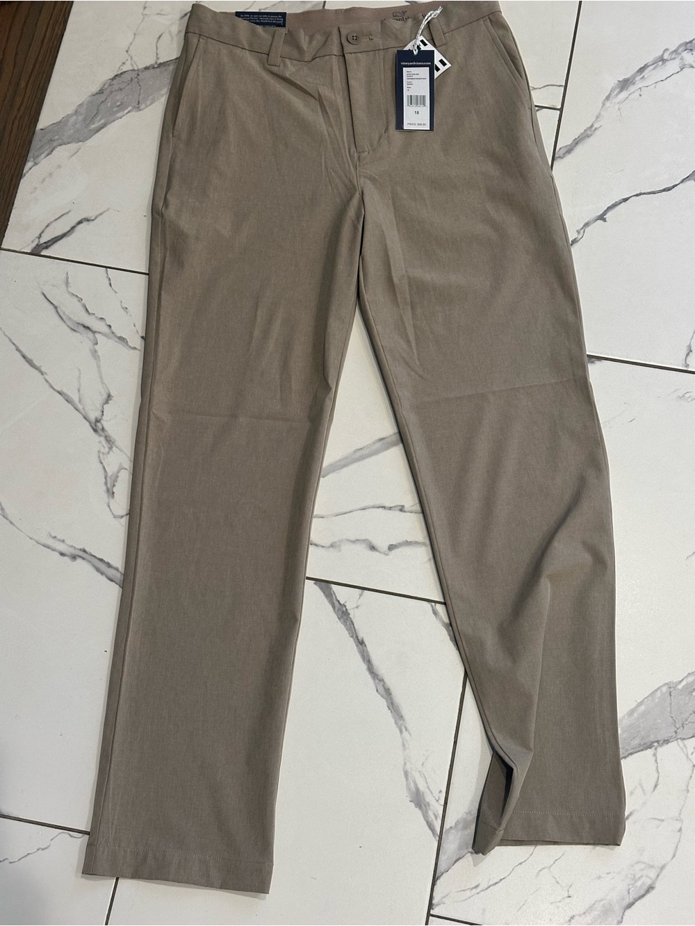 Vineyard Vines Boys Khaki Straight Casual Pants - Light Brown